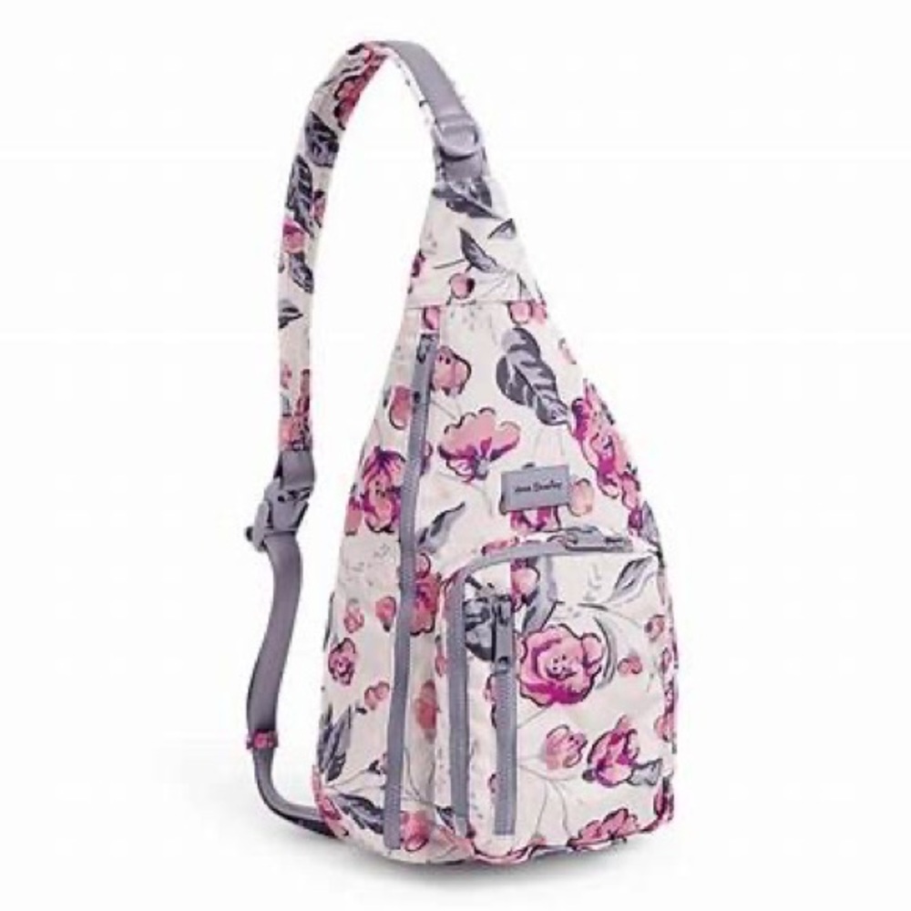 Vera Bradley Lighten Up Reactive Sling Backpack, Hummingbird Blooms, NWT
